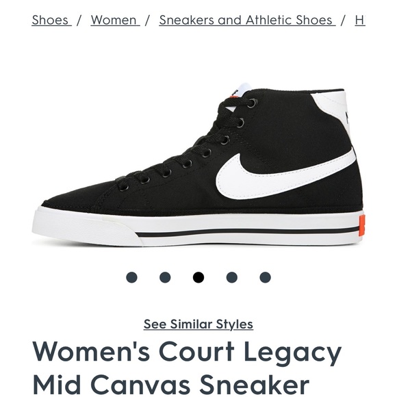 Nike Womens Court Canvas Sneaker Size 11 - Picture 3 of 8